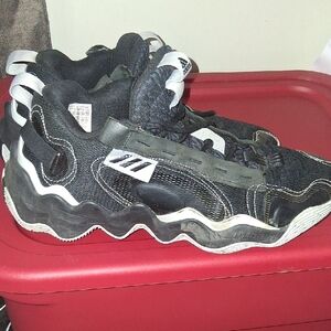 Adidas Black and White Athletic Shoes